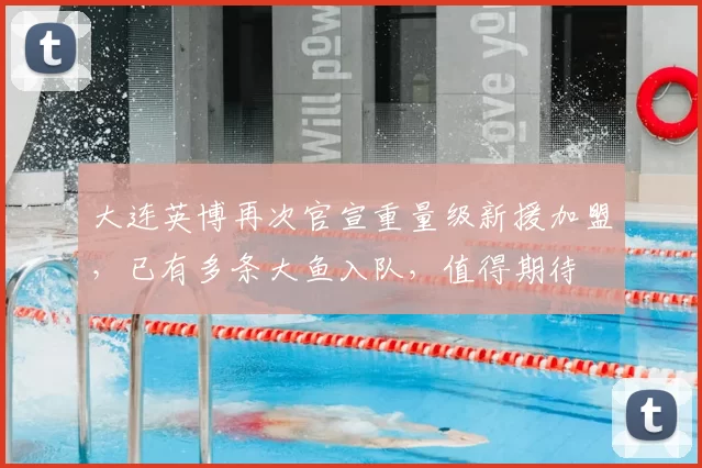 大连英博再次官宣重量级新援加盟，已有多条大鱼入队，值得期待